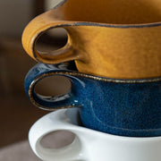 Miyama Sta-Mug Sea Glaze in use