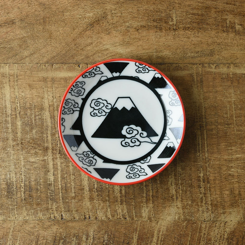 Miyama Black Mt. Fuji Mini Plate - 10cm