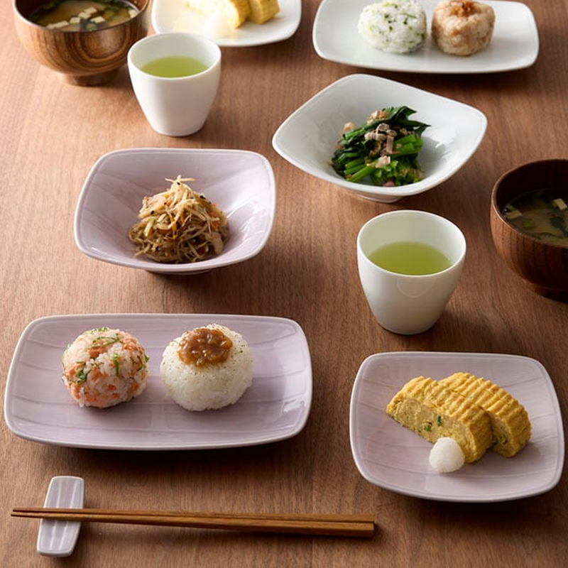 Miyama icue Series 3-Piece Plate & Bowl Set - Sumire Purple