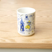 Moomin Arekore Japanese Sushi Teacup - 300ml on a wooden table