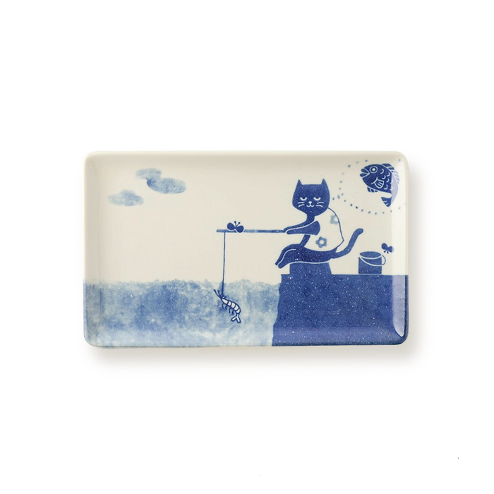 Motto Nekomaruke Ebidetai Rectangular Plate (21cm)