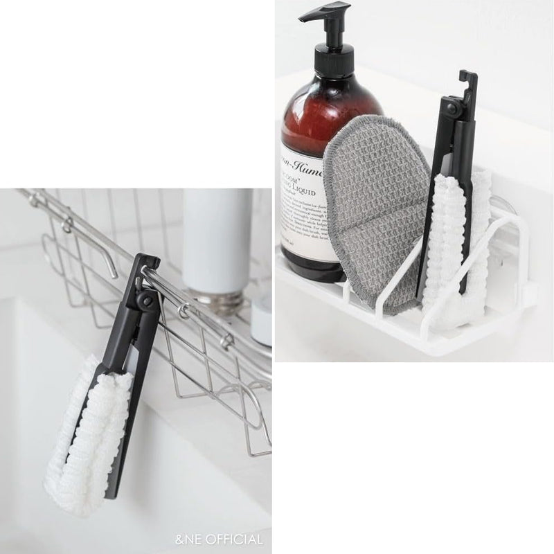 &NE Nikii Foldable Bottle Cleaning Brush (NMM-312) - Black