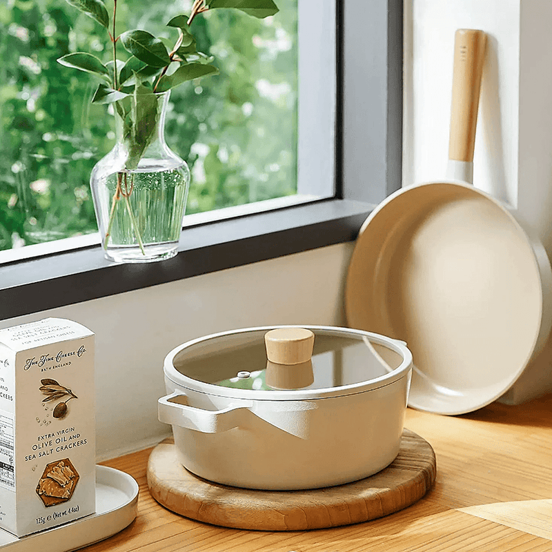 Durable 15-Piece Ceramic Nonstick Cookware Set - Neoflam Fika