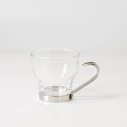 Side view of the Oslo 110ml glass espresso cup