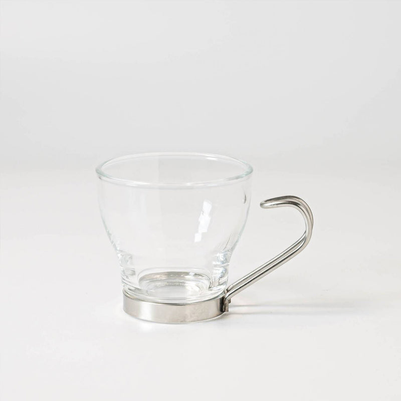 Side view of the Oslo 110ml glass espresso cup