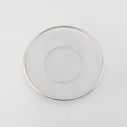 A top-down view of the Ryoumiya stainless steel mesh strainer, showing its round shape and fine mesh.

