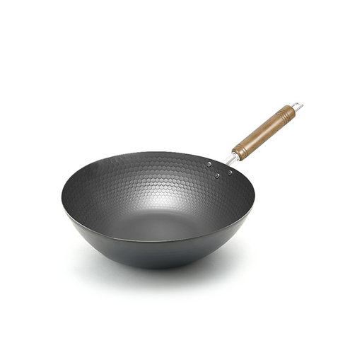 Pearl Life Hammered Style Nitrided Carbon Steel Induction Wok - 30cm