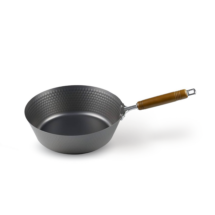 Pearl Life Lightweight Hammered Style Nitrided Carbon Steel Induction Wok - 26cm