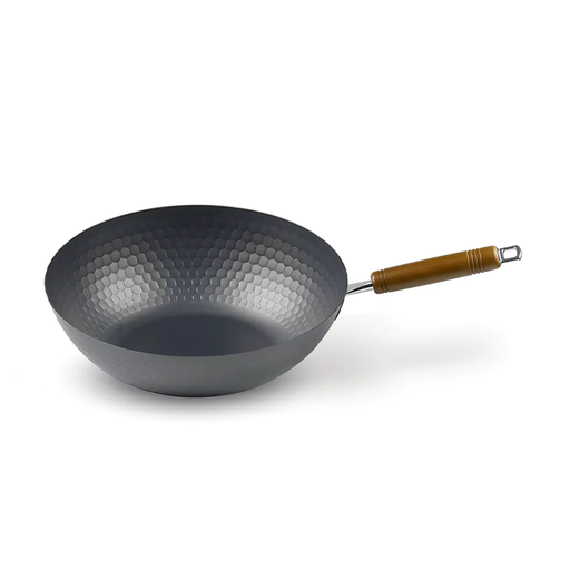 Pearl Life Hammered Style Nitrided Carbon Steel Induction Wok - 30cm