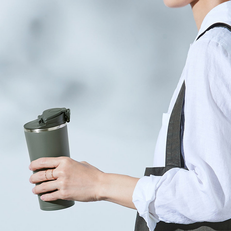 Zojirushi Stainless Carry Tumbler - 300ml (SX-KA30-HM) - Grey (Flower Bouquet)