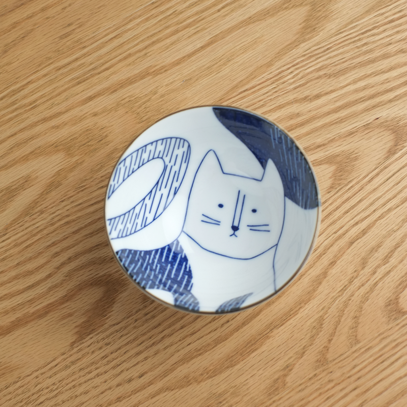 Sango Toki Irutte Cat Japanese Bowl - 12cm