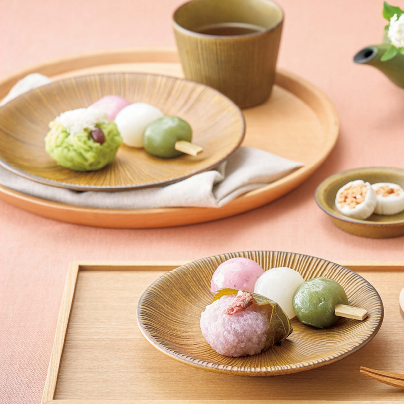 Sendan Kurawanka 4-Piece Dinnerware Set - Mustard & Green