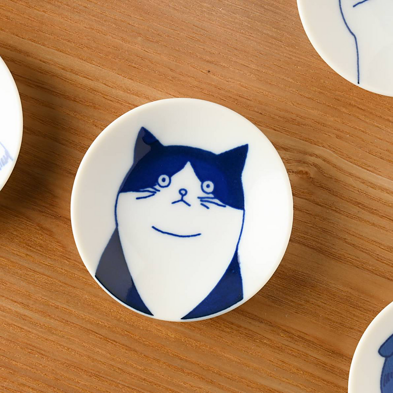 Shichita Mino Yaki Cat Tama Mini Side Plate - 8cm