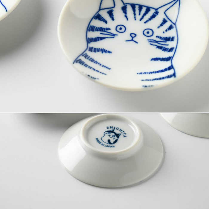 Shichita Mino Yaki Cat Dora Side Plate (8cm) 4