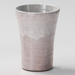 Traditional Shino Yaki cup in a soft pink hue, reflecting Japanese ceramic artistry.