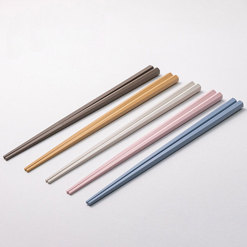 The Sunlife Antibacterial Hexagon Chopstick Set of 5 pairs in pastel colours, shown in its retail packaging.