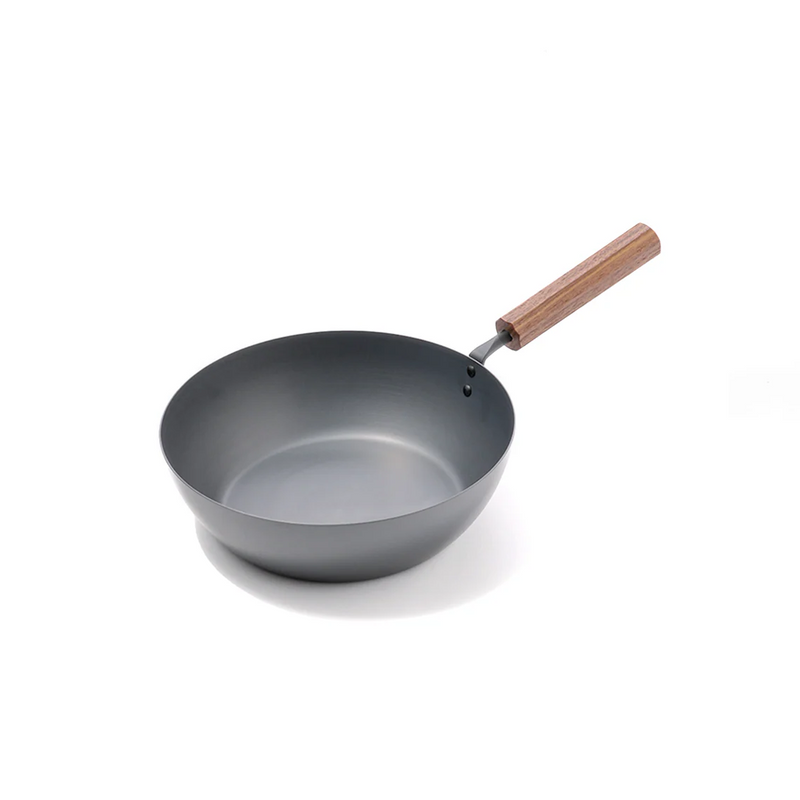 Tanabe Kanagu Nitrided Carbon Steel Induction Wok - 24cm