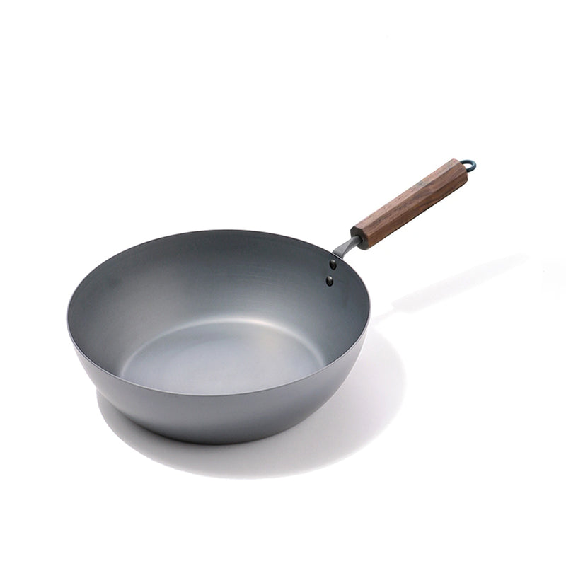 Tanabe Kanagu Nitrided Carbon Steel Induction Wok - 30cm