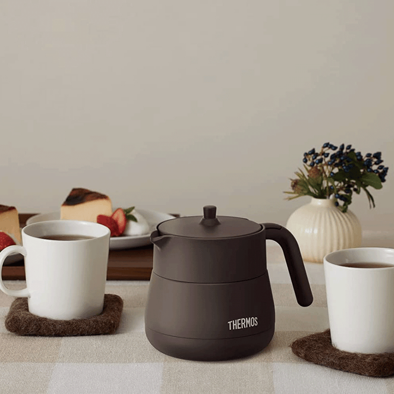 Thermos Vacuum Insulated Teapot - 450ml (TTE-450) - Brown