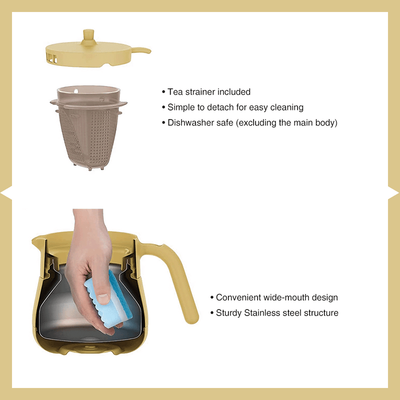 Thermos Vacuum Insulated Teapot - 450ml (TTE-450) - Brown