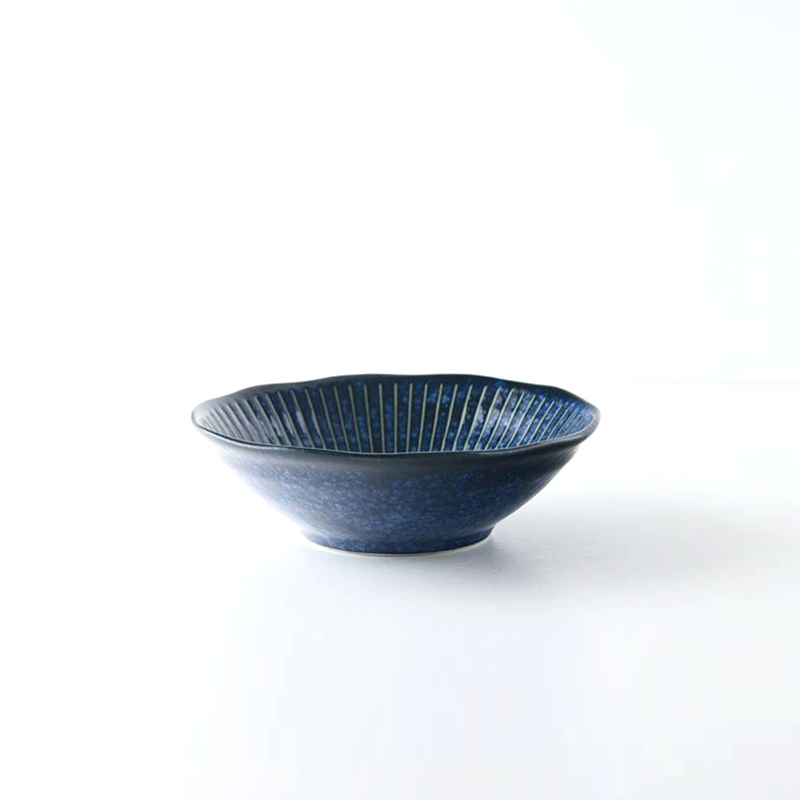 Toki Takane Indigo Tokusa Bowl - 14cm - Indigo Blue