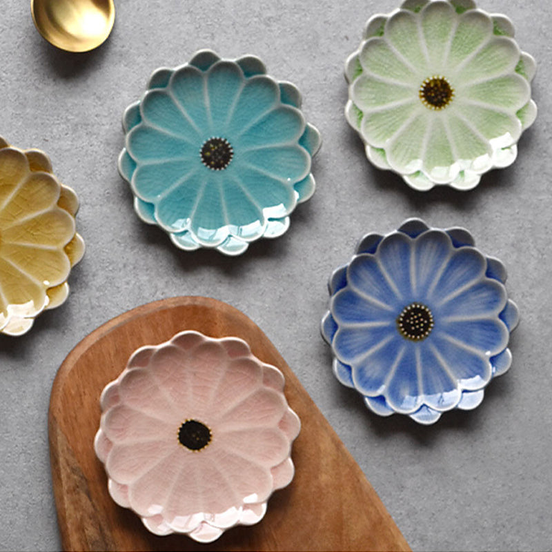 Touga Daisy Side Plate - 12cm - Blue
