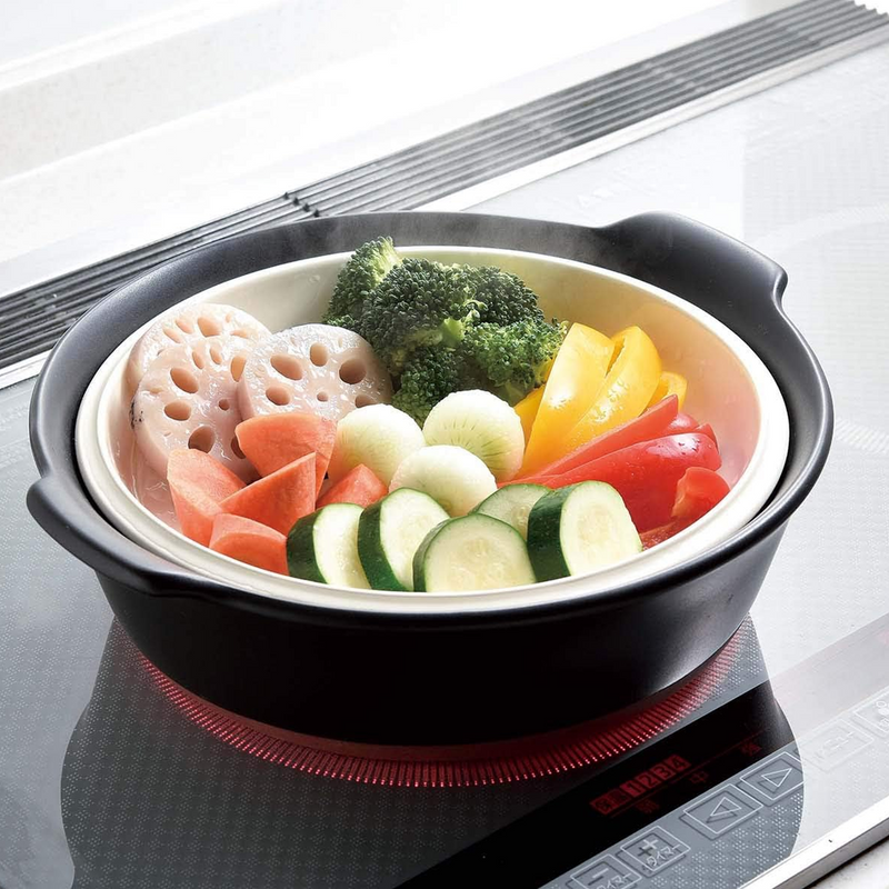 Touga Japanese Clay Pot Steamer Plate - 23cm (Size 9)