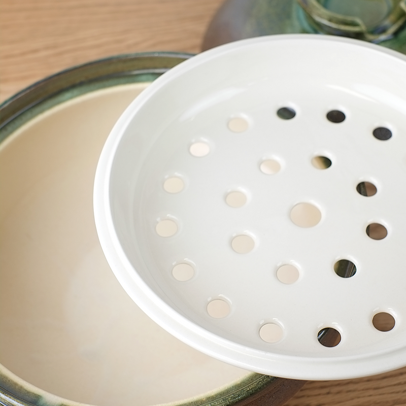 Touga Japanese Clay Pot Steamer Plate - 23cm (Size 9)