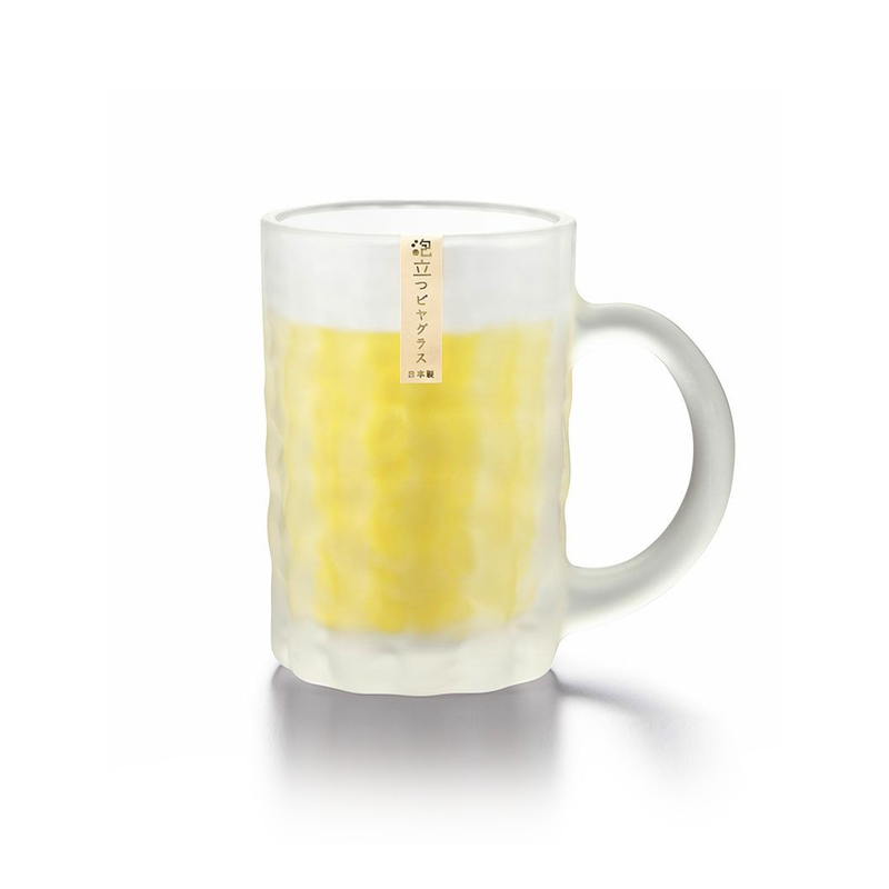 Toyo Sasaki Frosted Beer Mug for Foam Retention – 425ml