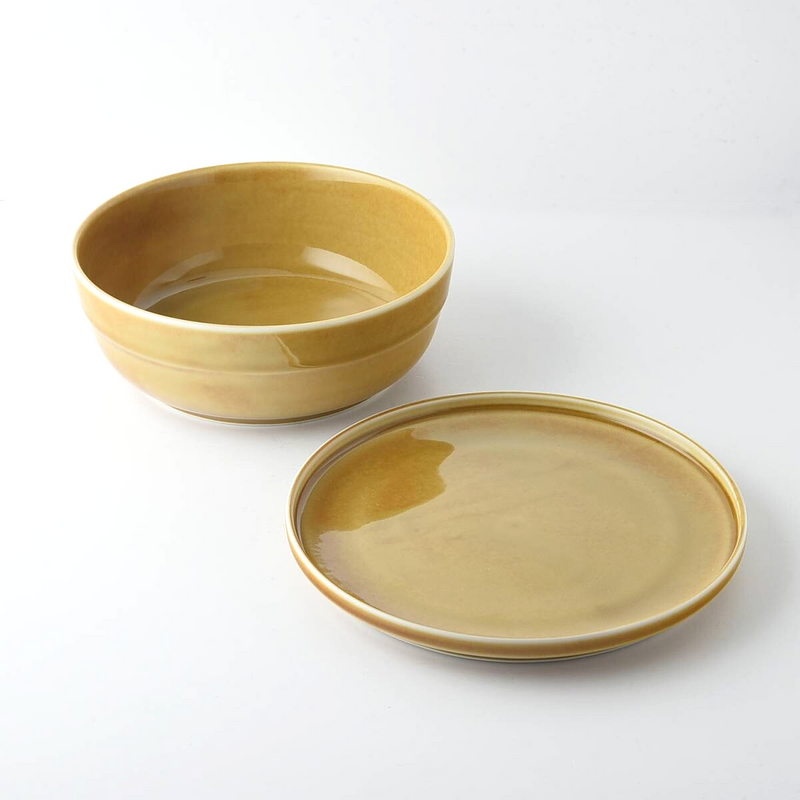 Tripware Japan Bowl and Plate Set - 16cm & 17cm - Caramel - 2-Piece