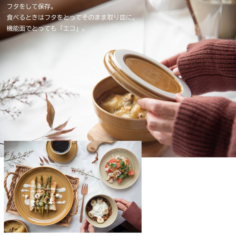 Tripware Japan Bowl and Plate Set - 16cm & 17cm - Caramel - 2-Piece