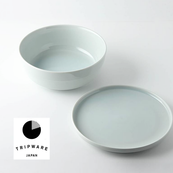 Tripware Japan Bowl and Plate Set - Mist Blue