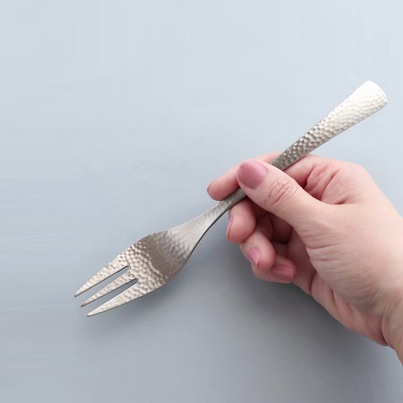 Nagomi Hammered Style Dessert Fork - 19cm