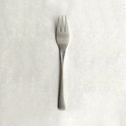 Nagomi Hammered Style Stainless Steel Dessert Fork (19cm) featuring a textured tsuchime finish across the handle and three tines.