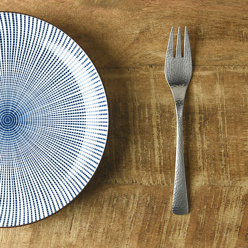 Nagomi Hammered Style Cutlery Set - 3 Piece (Fork, Spoon & Knife)