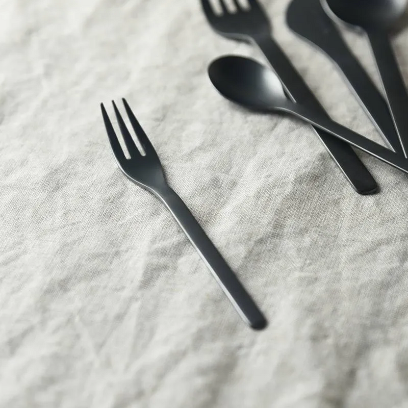 Tsubame Sanjo Salus Series Dessert Cutlery Set - Matte Black