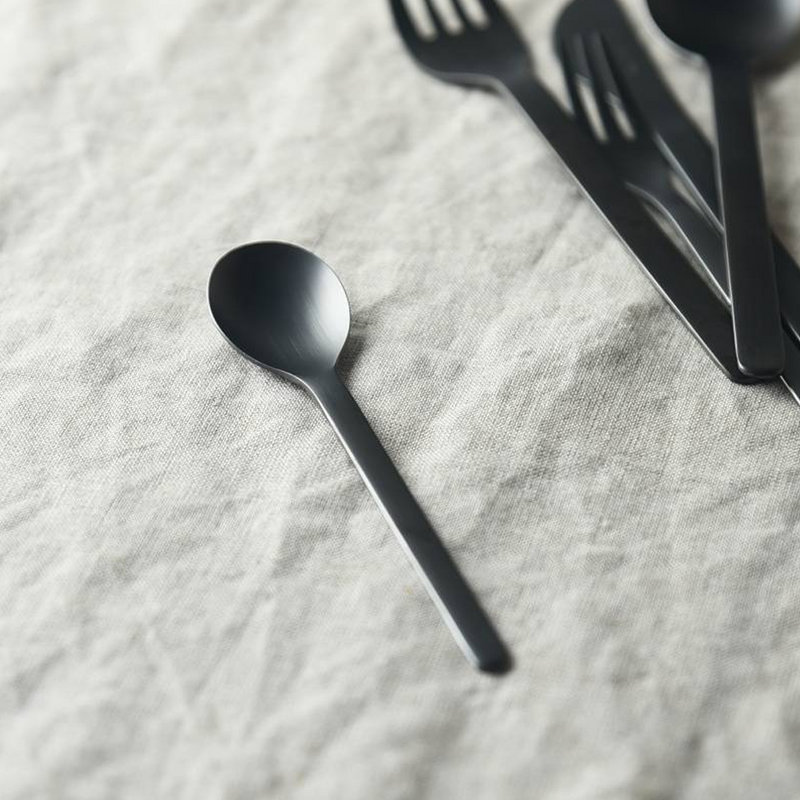 Tsubame Sanjo Salus Series Dessert Cutlery Set - Matte Black