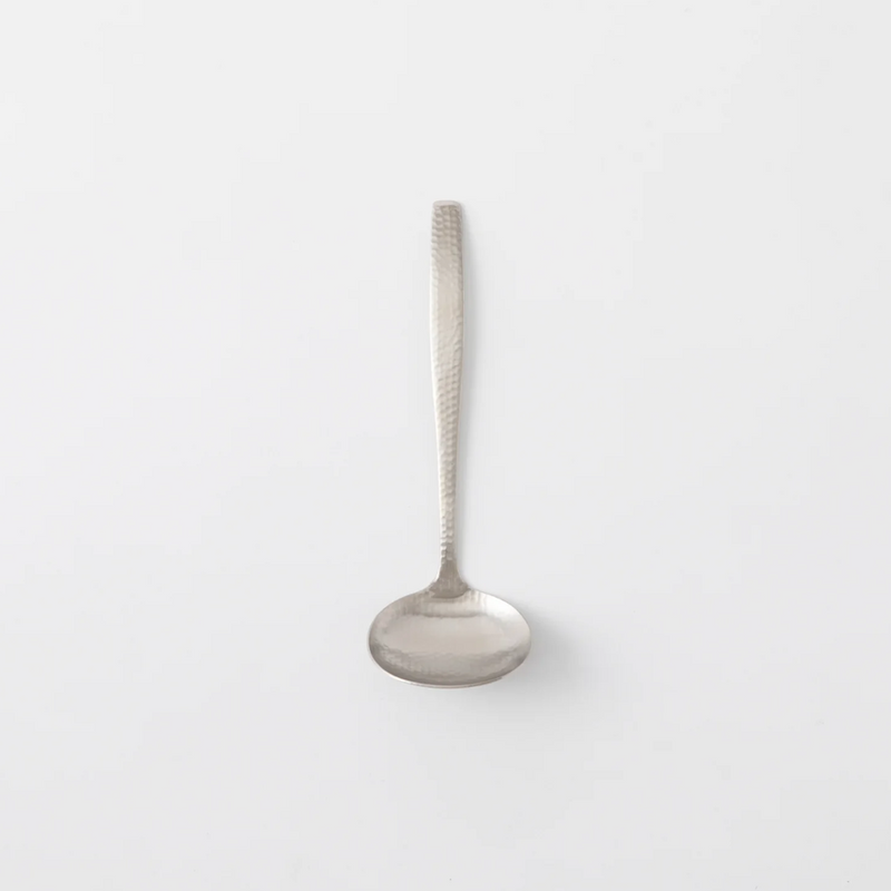 Tsubame Sanjo hammered Style Small Stainless Steel Noodle Spoon - 17cm