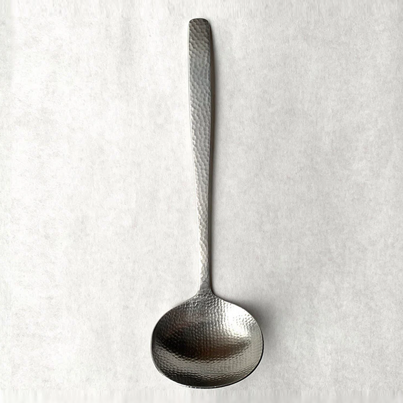Tsubame Sanjo hammered Style Small Stainless Steel Soup Ladle - 21cm