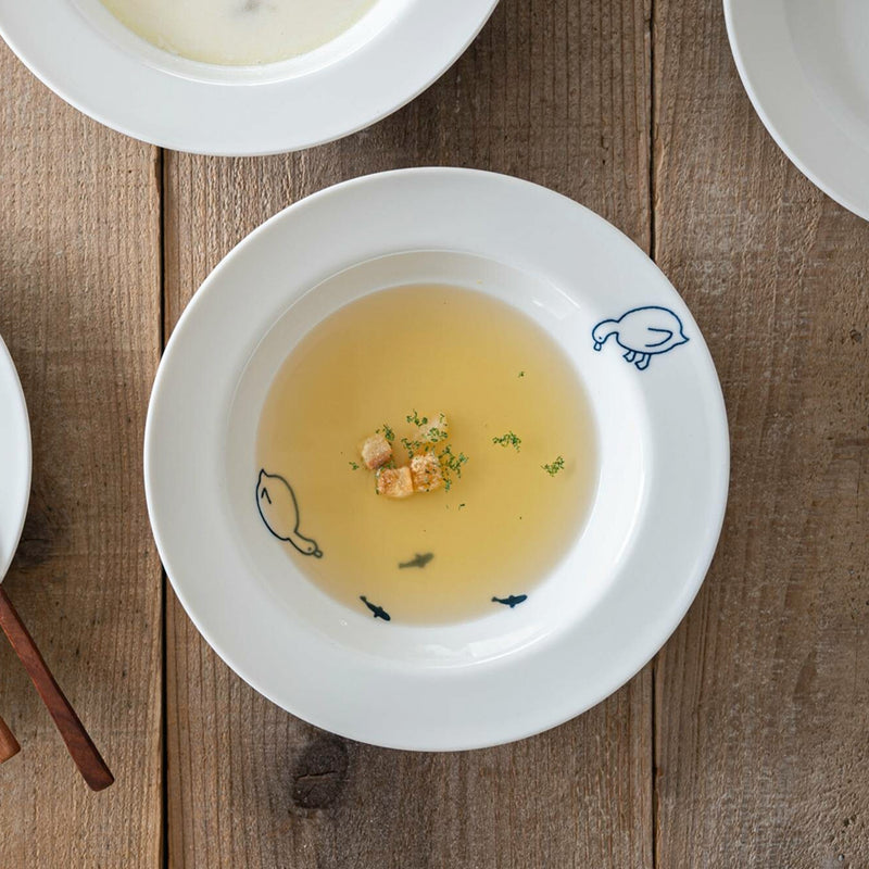Underwater Adventure Duck 21cm pasta and soup bowl with soup