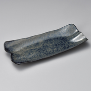 Wave Blue Japanese Long Serving Plate (28cm) 1