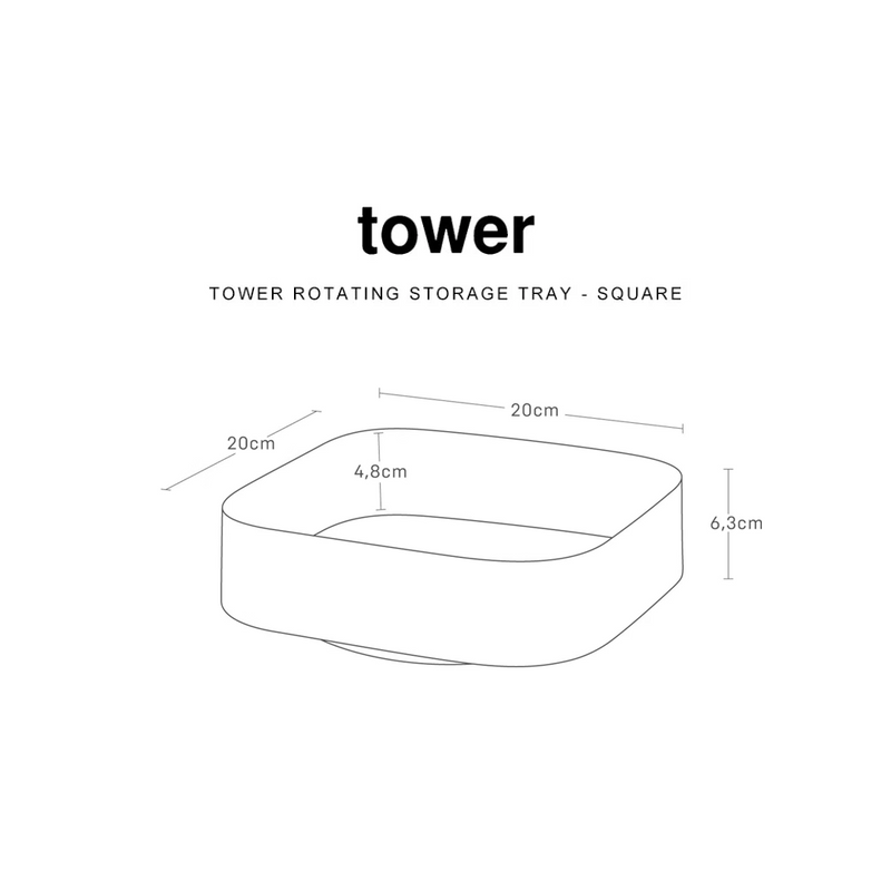 Yamazaki Tower Series Rotating Storage Tray