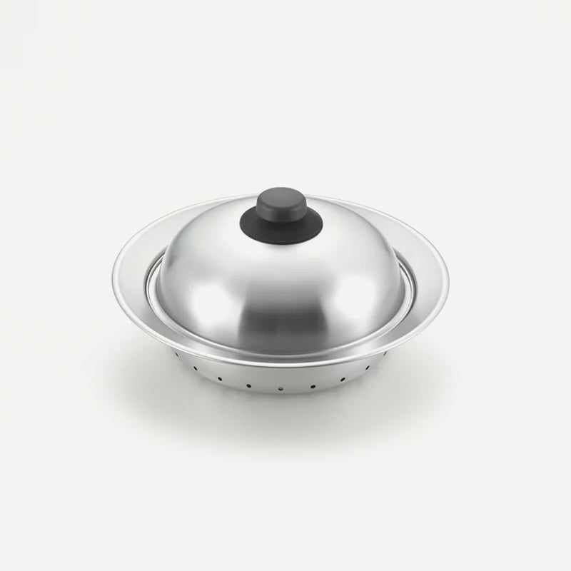 Yoshikawa Stainless Steel Dome Steamer Plate with Lid - 18 - 20cm