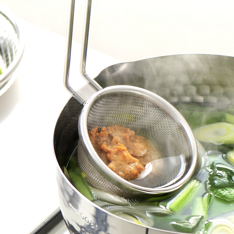 Yoshikawa Stainless Steel Hot Pot & Miso Strainer - 16cm