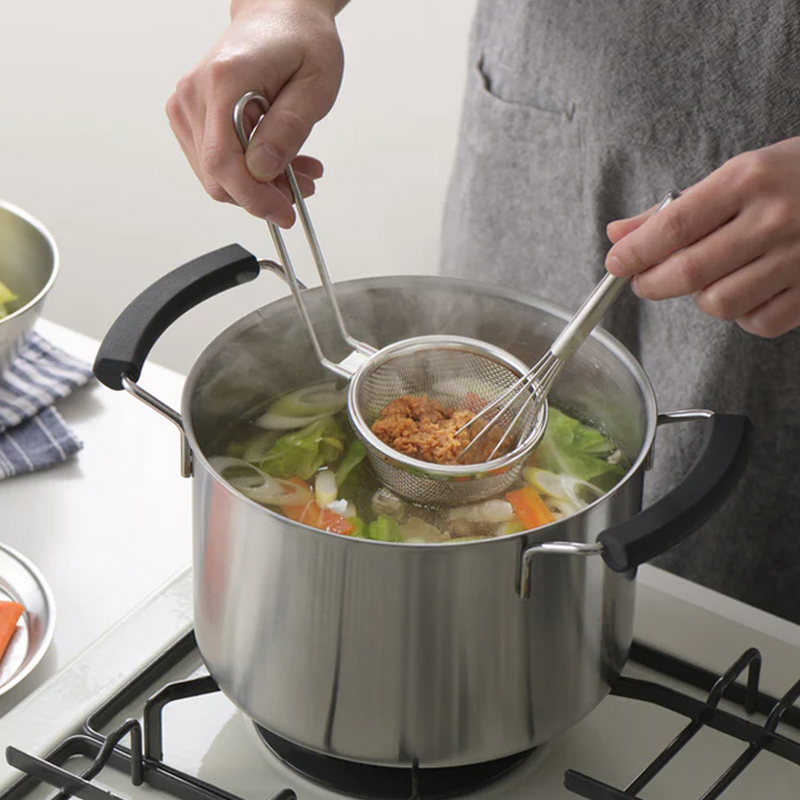 Yoshikawa Stainless Steel Hot Pot & Miso Strainer - 16cm