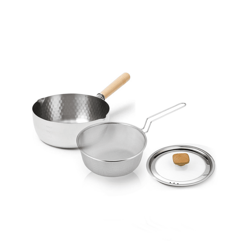 Yoshikawa Yukihira Saucepan and Strainer Set - 22cm