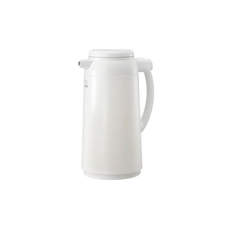 Zojirushi Glass Pot 1.0L (AFFB-10-WD) in an elegant pearl white finish, shown on a clean white background.
