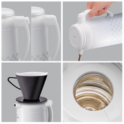 Zojirushi AFFB-10-WZ Glass Pot 1L White 1