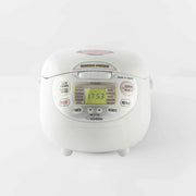Front view of Zojirushi Neuro Fuzzy Rice Cooker NS-ZAQ10 displaying its digital control panel.

