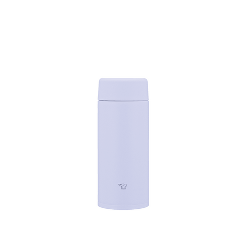 The Zojirushi TUFF Vacuum Insulated Flask in a matte purple finish, showing its slim 360ml body and seamless lid.